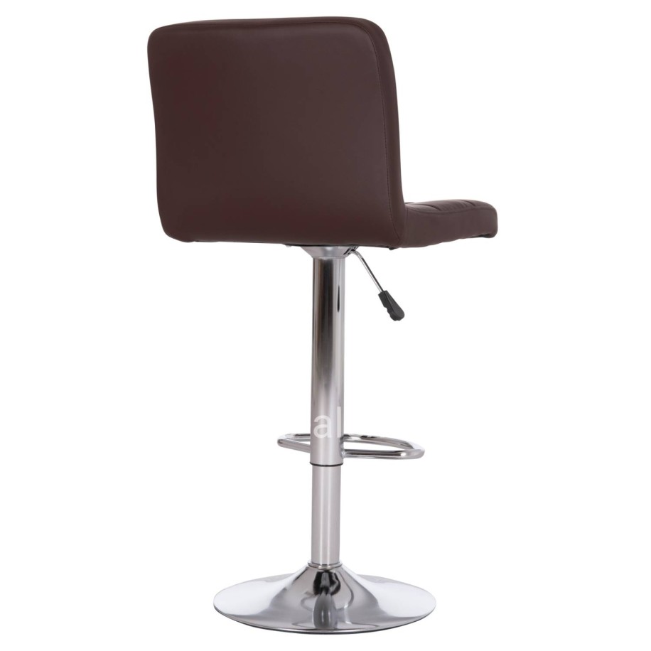 BAR STOOL SWIVELING DIANA HM202.23 BROWN PU--CHROMED METAL 44x52x109Hcm.