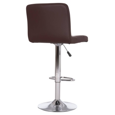 BAR STOOL SWIVELING DIANA HM202.23 BROWN PU--CHROMED METAL 44x52x109Hcm.