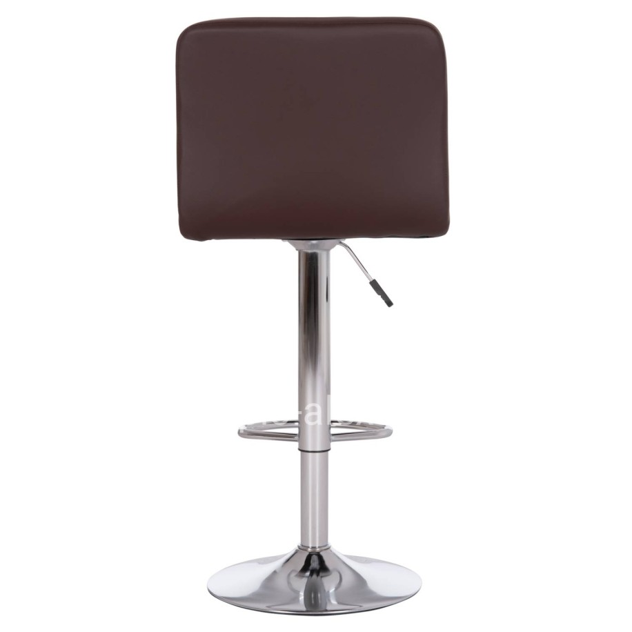 BAR STOOL SWIVELING DIANA HM202.23 BROWN PU--CHROMED METAL 44x52x109Hcm.