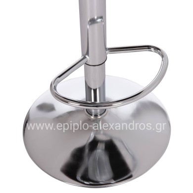 BAR STOOL SWIVELING DIANA HM202.23 BROWN PU--CHROMED METAL 44x52x109Hcm.