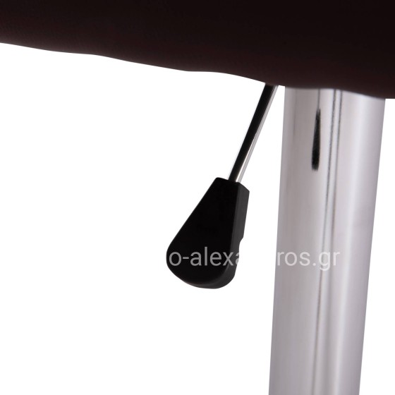 BAR STOOL SWIVELING DIANA HM202.23 BROWN PU--CHROMED METAL 44x52x109Hcm.