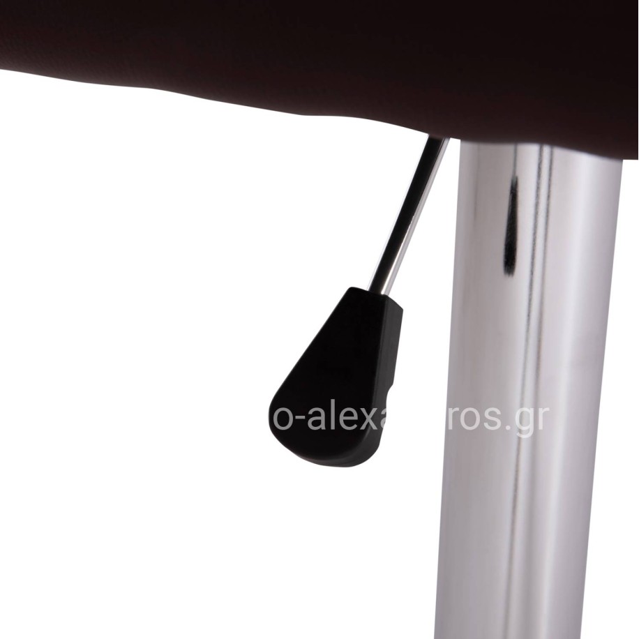 BAR STOOL SWIVELING DIANA HM202.23 BROWN PU--CHROMED METAL 44x52x109Hcm.