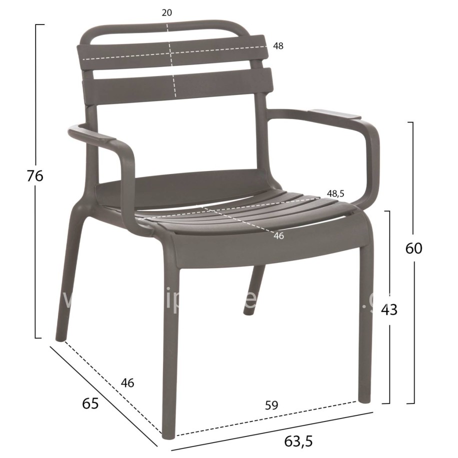 ΠΟΛΥΘΡΟΝΑ ΣΑΛΟΝΙΟΥ ΠΟΛΥΠΡΟΠΥΛΕΝΙΟΥ KORVER HM6333.05 DARK OLIVE GREEN 63.5x65x76Υεκ.