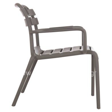 POLYPROPYLENE LOUNGE ARMCHAIR KORVER HM6333.05 DARK OLIVE GREEN 63.5x65x76Hcm.