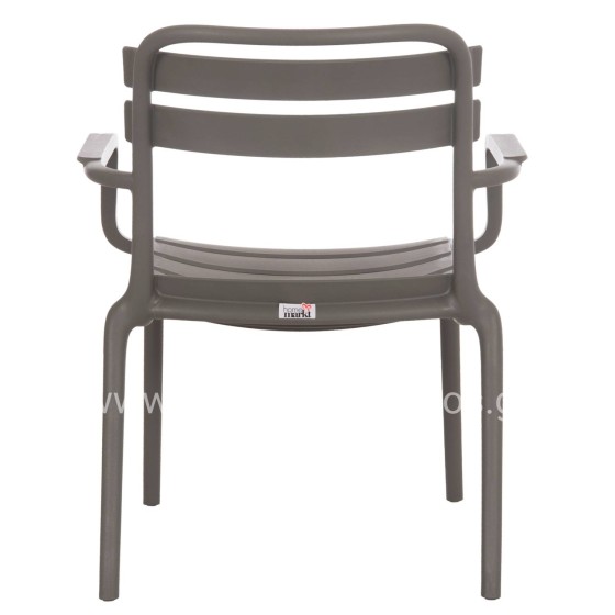 POLYPROPYLENE LOUNGE ARMCHAIR KORVER HM6333.05 DARK OLIVE GREEN 63.5x65x76Hcm.