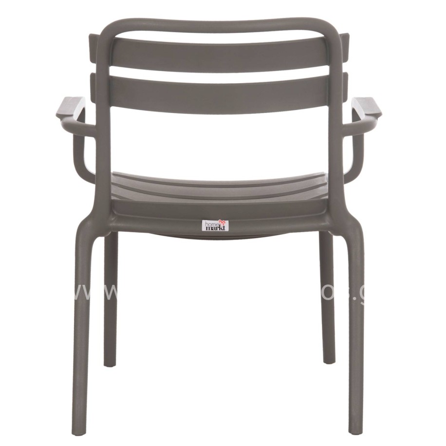 POLYPROPYLENE LOUNGE ARMCHAIR KORVER HM6333.05 DARK OLIVE GREEN 63.5x65x76Hcm.