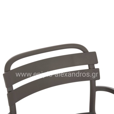 POLYPROPYLENE LOUNGE ARMCHAIR KORVER HM6333.05 DARK OLIVE GREEN 63.5x65x76Hcm.