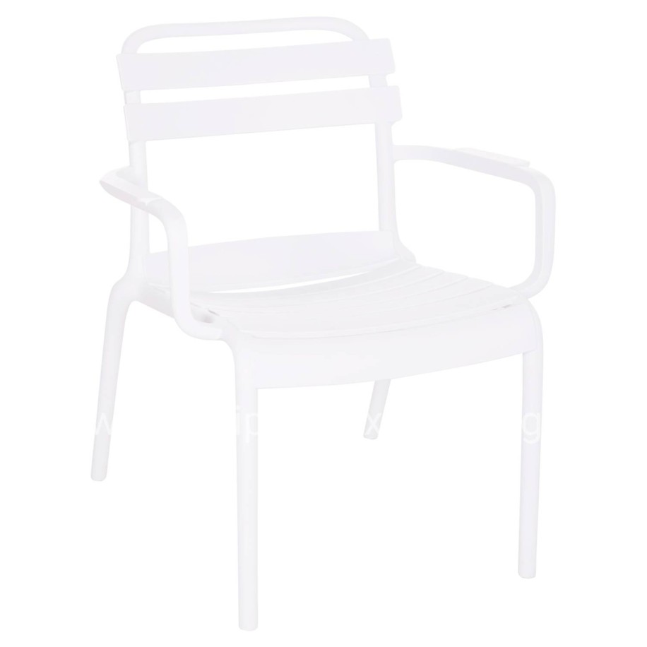 POLYPROPYLENE LOUNGE ARMCHAIR KORVER HM6333.01 WHITE 63.5x65x76Hcm.