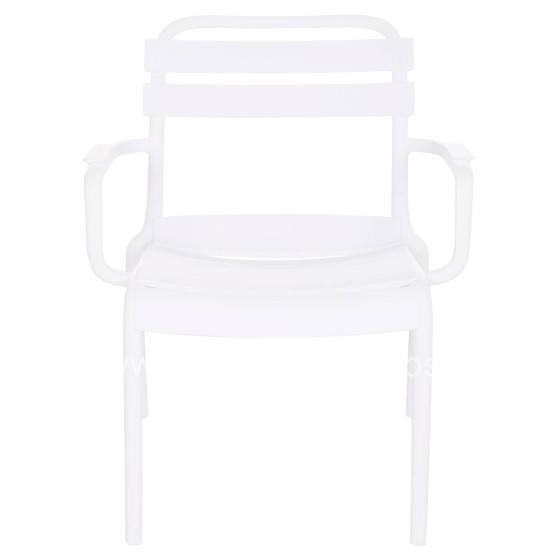 POLYPROPYLENE LOUNGE ARMCHAIR KORVER HM6333.01 WHITE 63.5x65x76Hcm.