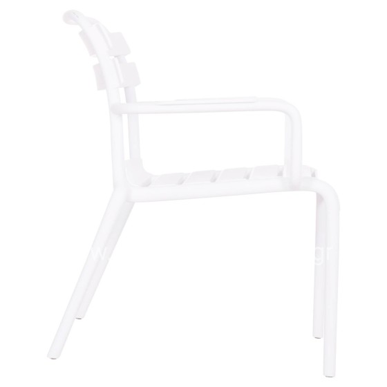 POLYPROPYLENE LOUNGE ARMCHAIR KORVER HM6333.01 WHITE 63.5x65x76Hcm.