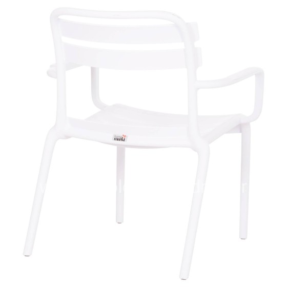 POLYPROPYLENE LOUNGE ARMCHAIR KORVER HM6333.01 WHITE 63.5x65x76Hcm.