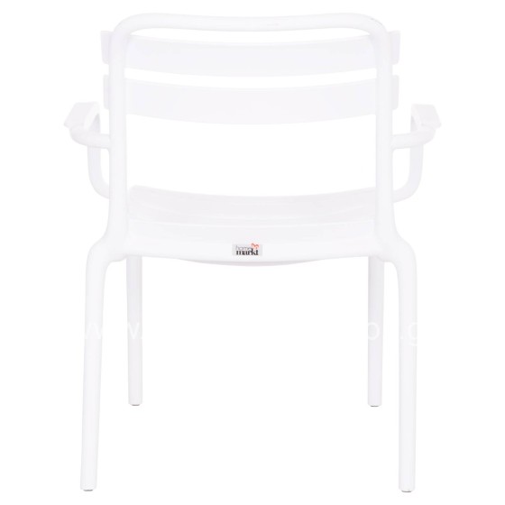 POLYPROPYLENE LOUNGE ARMCHAIR KORVER HM6333.01 WHITE 63.5x65x76Hcm.