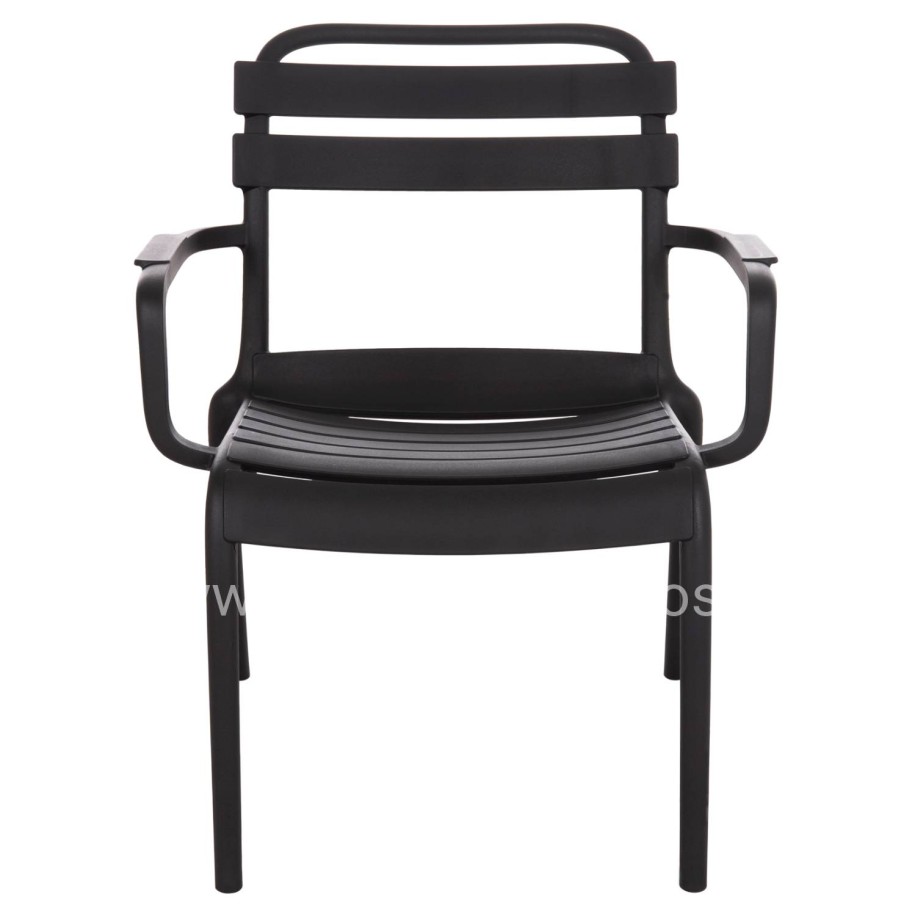 POLYPROPYLENE LOUNGE ARMCHAIR KORVER HM6333.02 BLACK 63.5x65x76Hcm.