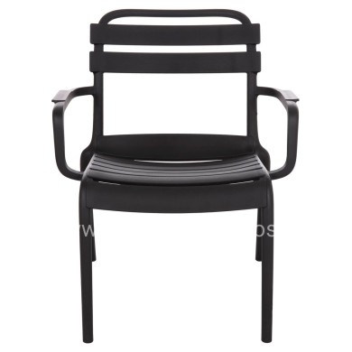 POLYPROPYLENE LOUNGE ARMCHAIR KORVER HM6333.02 BLACK 63.5x65x76Hcm.