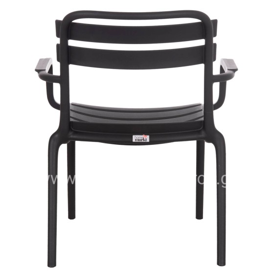 POLYPROPYLENE LOUNGE ARMCHAIR KORVER HM6333.02 BLACK 63.5x65x76Hcm.