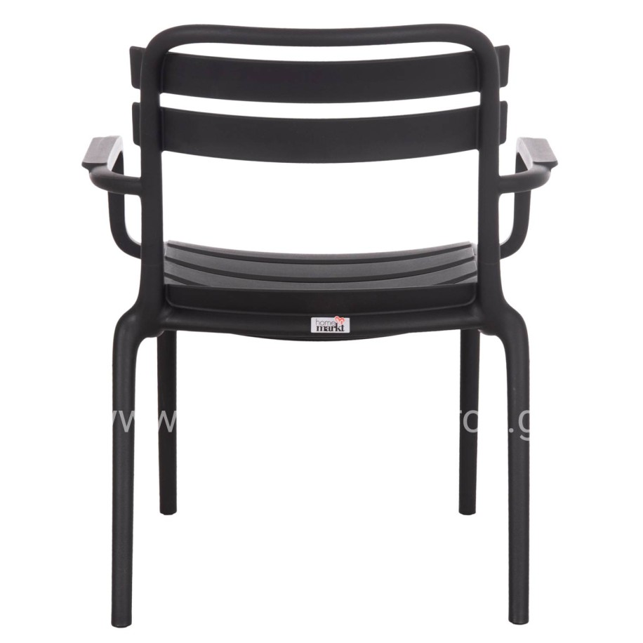 POLYPROPYLENE LOUNGE ARMCHAIR KORVER HM6333.02 BLACK 63.5x65x76Hcm.