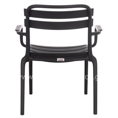POLYPROPYLENE LOUNGE ARMCHAIR KORVER HM6333.02 BLACK 63.5x65x76Hcm.
