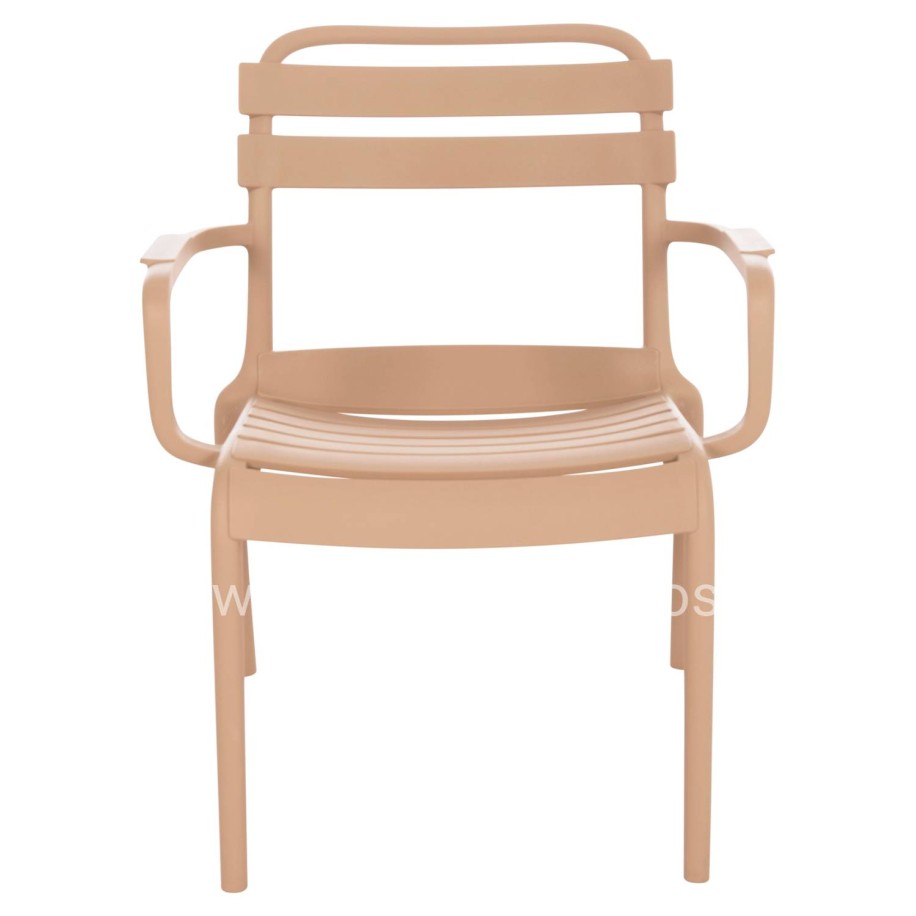 POLYPROPYLENE LOUNGE ARMCHAIR KORVER HM6333.04 CAPPUCCINO 63.5x65x76Hcm.