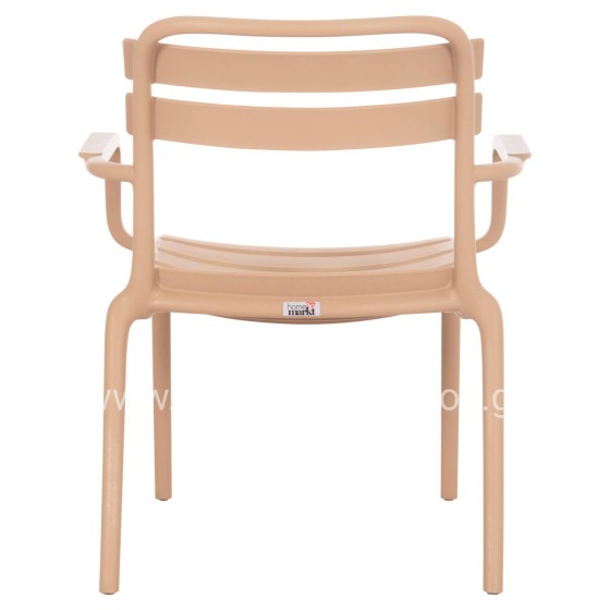 POLYPROPYLENE LOUNGE ARMCHAIR KORVER HM6333.04 CAPPUCCINO 63.5x65x76Hcm.