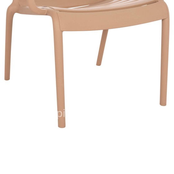 POLYPROPYLENE LOUNGE ARMCHAIR KORVER HM6333.04 CAPPUCCINO 63.5x65x76Hcm.