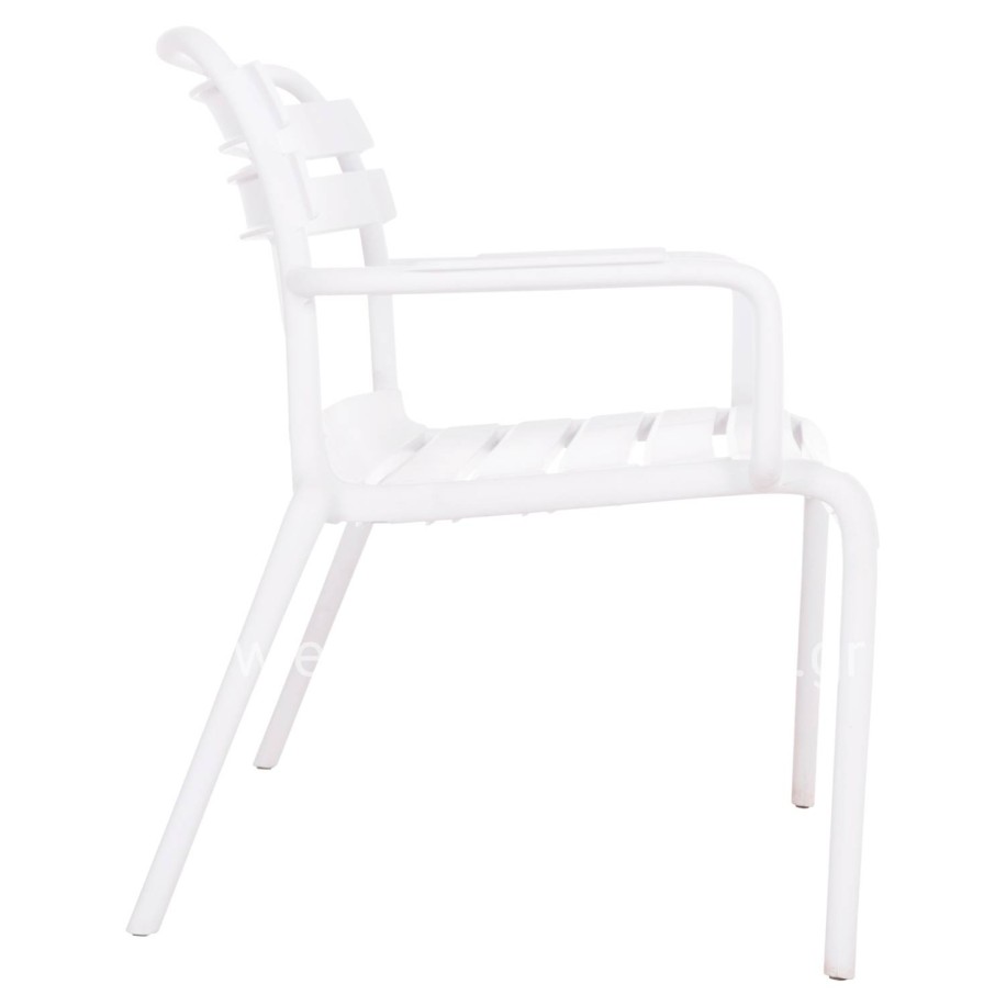 POLYPROPYLENE 2-SEATER BENCH KORVER HM6332.01 WHITE 113x65x76Hcm.