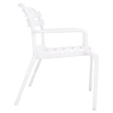 POLYPROPYLENE 2-SEATER BENCH KORVER HM6332.01 WHITE 113x65x76Hcm.