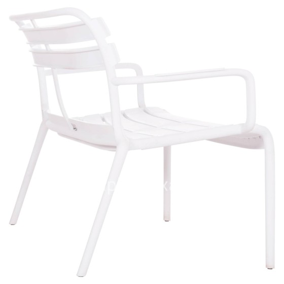 POLYPROPYLENE 2-SEATER BENCH KORVER HM6332.01 WHITE 113x65x76Hcm.