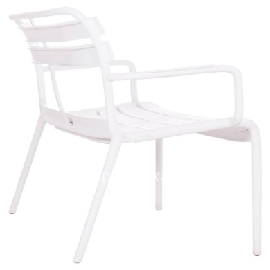 POLYPROPYLENE 2-SEATER BENCH KORVER HM6332.01 WHITE 113x65x76Hcm.