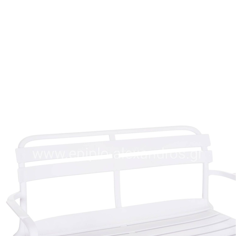 POLYPROPYLENE 2-SEATER BENCH KORVER HM6332.01 WHITE 113x65x76Hcm.