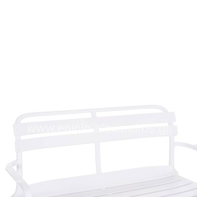 POLYPROPYLENE 2-SEATER BENCH KORVER HM6332.01 WHITE 113x65x76Hcm.
