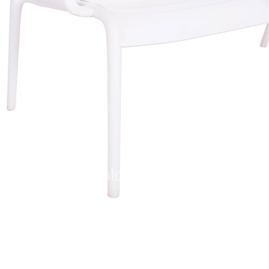 POLYPROPYLENE 2-SEATER BENCH KORVER HM6332.01 WHITE 113x65x76Hcm.