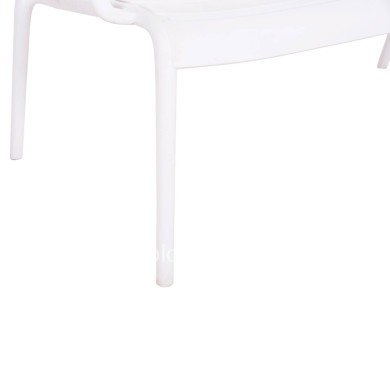 POLYPROPYLENE 2-SEATER BENCH KORVER HM6332.01 WHITE 113x65x76Hcm.