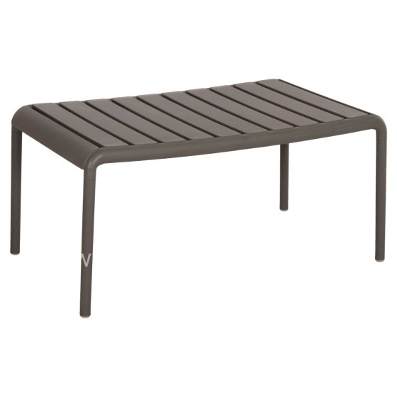 OUTDOOR COFFEE TABLE KORVER HM6334.05 POLYPROPYLENE IN DARK OLIVE 100x60x46Hcm.