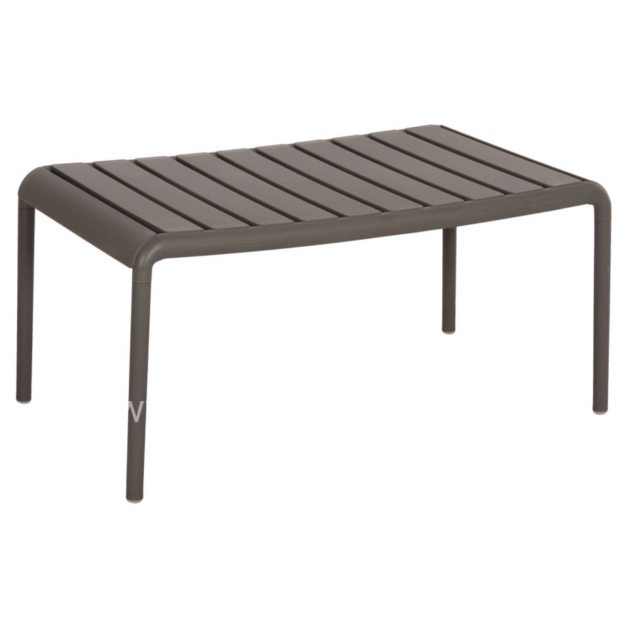 OUTDOOR COFFEE TABLE KORVER HM6334.05 POLYPROPYLENE IN DARK OLIVE 100x60x46Hcm.