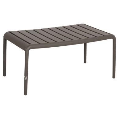 OUTDOOR COFFEE TABLE KORVER HM6334.05 POLYPROPYLENE IN DARK OLIVE 100x60x46Hcm.