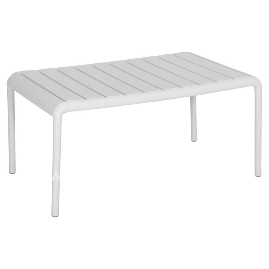 OUTDOOR COFFEE TABLE KORVER HM6334.01 POLYPROPYLENE IN WHITE 100x60x46Hcm.