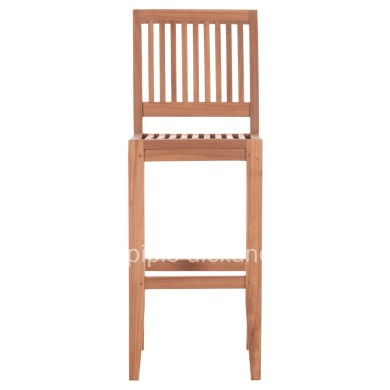 BAR STOOL WITH BACKREST PAIPER HM18110 TEAK WOOD IN NATURAL COLOR 40x49.5x114Hcm.