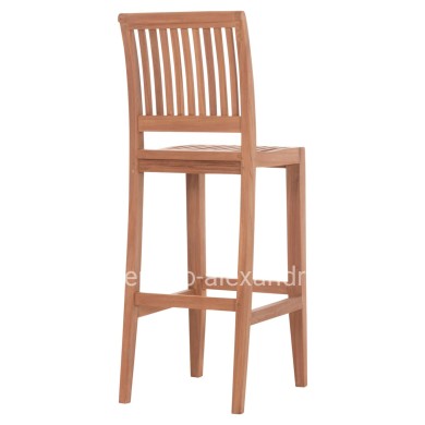 BAR STOOL WITH BACKREST PAIPER HM18110 TEAK WOOD IN NATURAL COLOR 40x49.5x114Hcm.