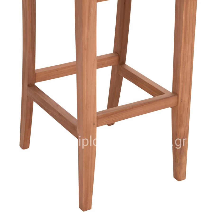 BAR STOOL WITH BACKREST PAIPER HM18110 TEAK WOOD IN NATURAL COLOR 40x49.5x114Hcm.