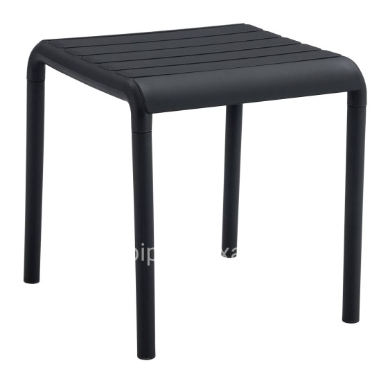 OUTDOOR SQUARE COFFEE TABLE KORVER HM6335.02 POLYPROPYLENE IN BLACK 45x45x47Hcm.