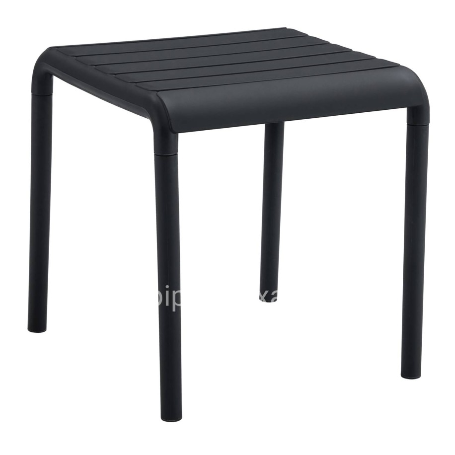 OUTDOOR SQUARE COFFEE TABLE KORVER HM6335.02 POLYPROPYLENE IN BLACK 45x45x47Hcm.