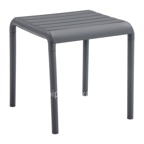 OUTDOOR SQUARE COFFEE TABLE KORVER HM6335.03 POLYPROPYLENE IN GREY 45x45x47Hcm.