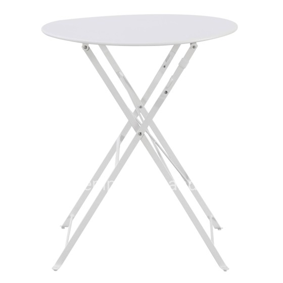 OUTDOOR ROUND FOLDABLE TABLE SOPHIE HM6336.01 METAL IN WHITE Φ60x70Hcm.