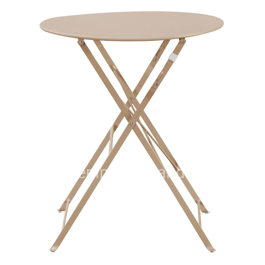 OUTDOOR ROUND FOLDABLE TABLE SOPHIE HM6336.04 METAL IN CAPPUCCINO Φ60x70Hcm.