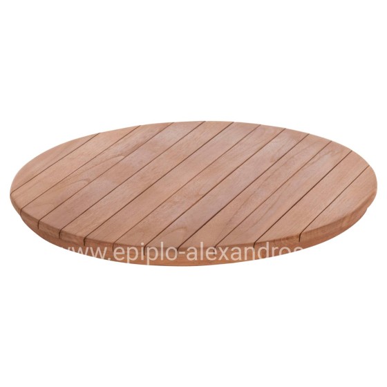 TABLETOP ROUND HM18132 TEAK WOOD--NATURAL COLOR Φ60x4(thickness)cm.