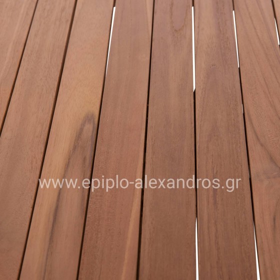 ΕΠΙΦΑΝΕΙΑ ΤΡΑΠΕΖΙΟΥ ΣΤΡΟΓΓΥΛΗ HM18133 ΞΥΛΟ TEAK--ΦΥΣΙΚΟ Φ70x4(πάχος)εκ.