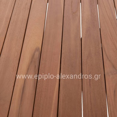 ΕΠΙΦΑΝΕΙΑ ΤΡΑΠΕΖΙΟΥ ΣΤΡΟΓΓΥΛΗ HM18133 ΞΥΛΟ TEAK--ΦΥΣΙΚΟ Φ70x4(πάχος)εκ.