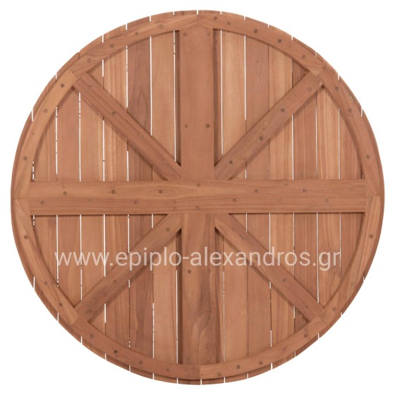 TABLETOP ROUND HM18134 TEAK WOOD--NATURAL COLOR Φ80x4(thickness)cm.