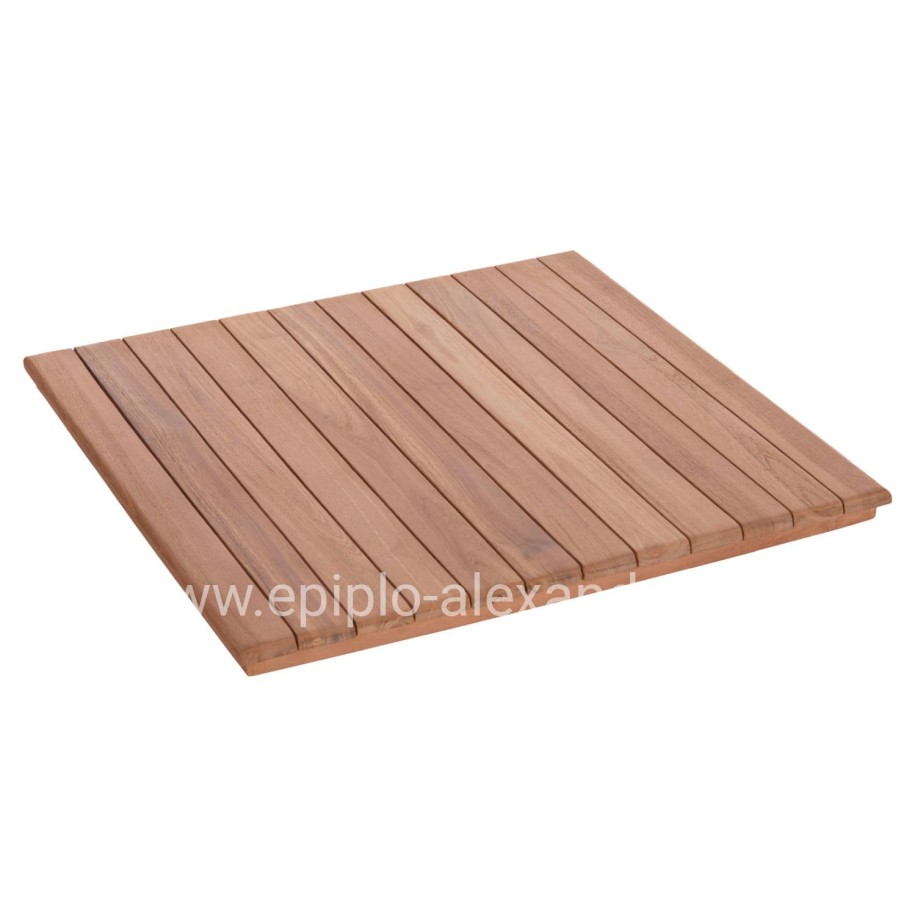 TABLETOP SQUARE HM18135 TEAK WOOD--NATURAL COLOR 60x60x4(thickness)cm.