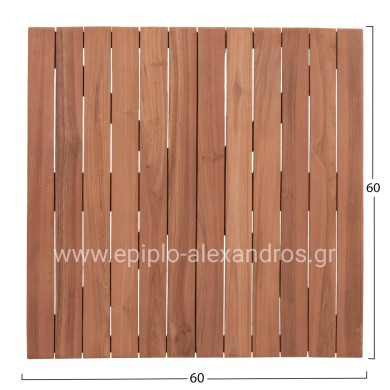 TABLETOP SQUARE HM18135 TEAK WOOD--NATURAL COLOR 60x60x4(thickness)cm.